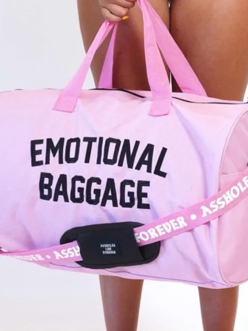 Emotional Baggage Pink Travel Duffel Bag